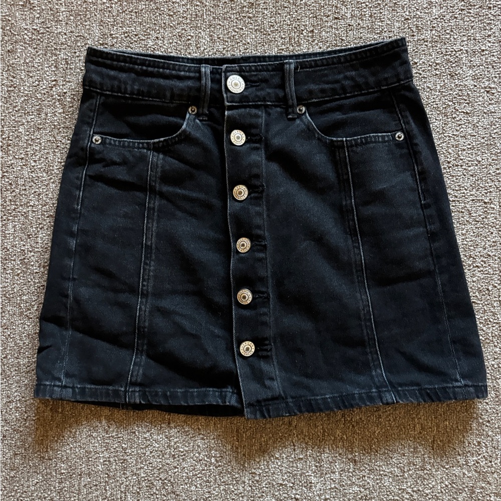American Eagle Outfitters Black A-line Mini Skirt